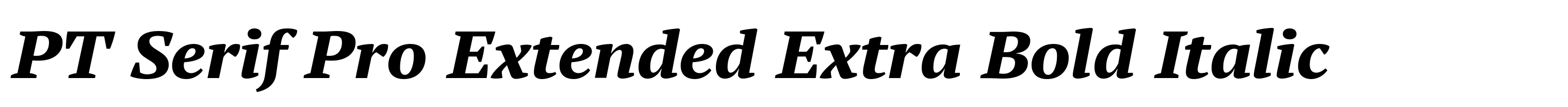 PT Serif Pro Extended Extra Bold Italic